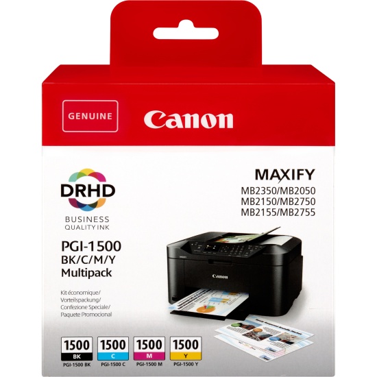 Canon PGI-1500 BK/C/M/Y Ink Cartridge Multi Pack Image