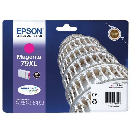 Epson Tower of Pisa Singlepack Magenta 79XL DURABrite Ultra Ink Image