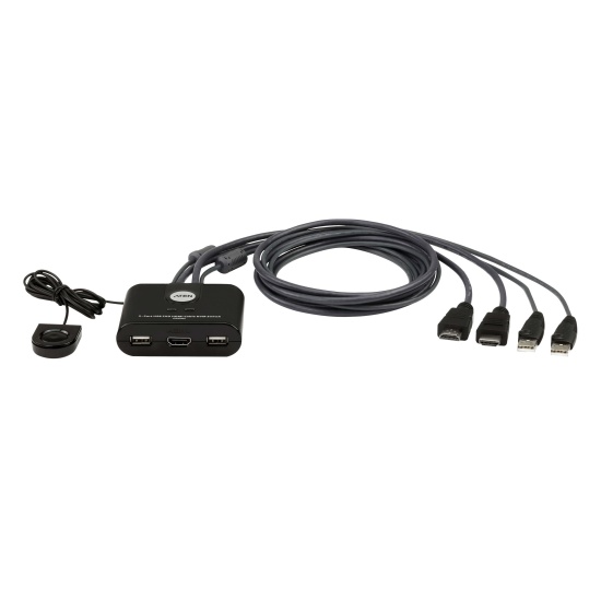ATEN 2-Port USB FHD HDMI Cable KVM Switch Image
