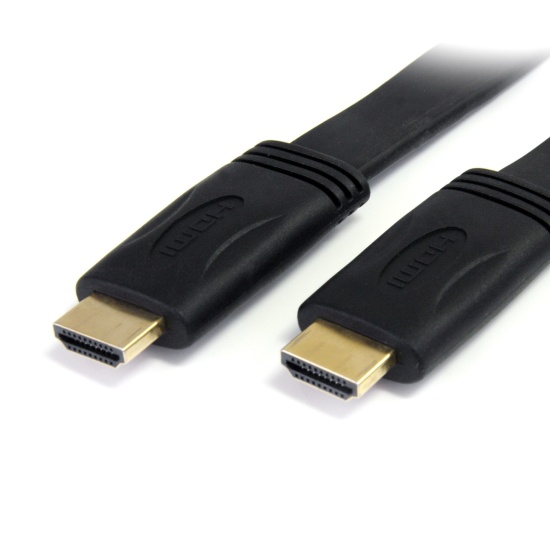 StarTech.com 1,8m Flat High Speed HDMI Cable with Ethernet - Ultra HD 4k x 2k HDMI Cable - HDMI to HDMI M/M~6 ft Flat High Speed HDMI Cable with Ethernet - Ultra HD 4k x 2k HDMI Cable - HDMI to HDMI M/M Image