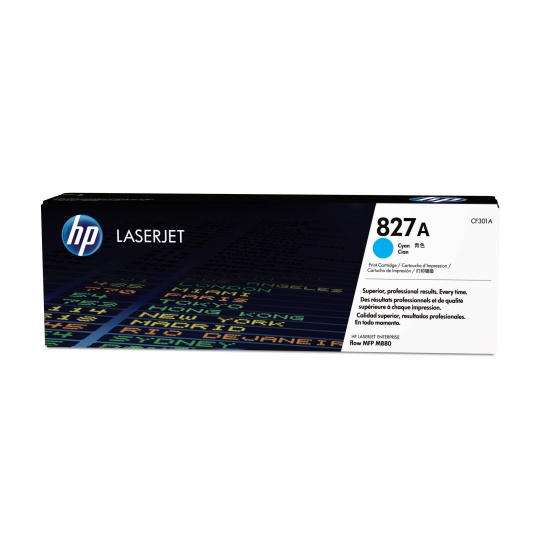 HP 827A Cyan Original LaserJet Toner Cartridge Image