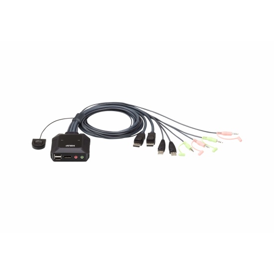 ATEN 2-Port USB DisPlayPort Cable KVM Switch Image