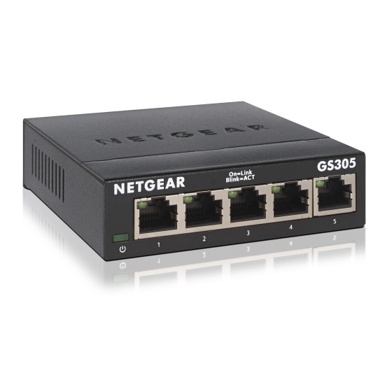 NETGEAR GS305 Unmanaged L2 Gigabit Ethernet (10/100/1000) Black Image
