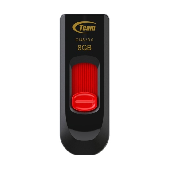 Team Group C145 USB flash drive 8 GB USB Type-A 3.2 Gen 1 (3.1 Gen 1) Black, Red Image