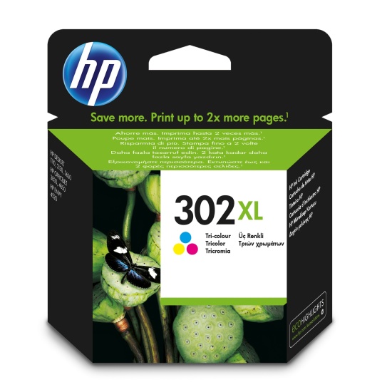 HP 302XL High Yield Tri-color Original Ink Cartridge Image