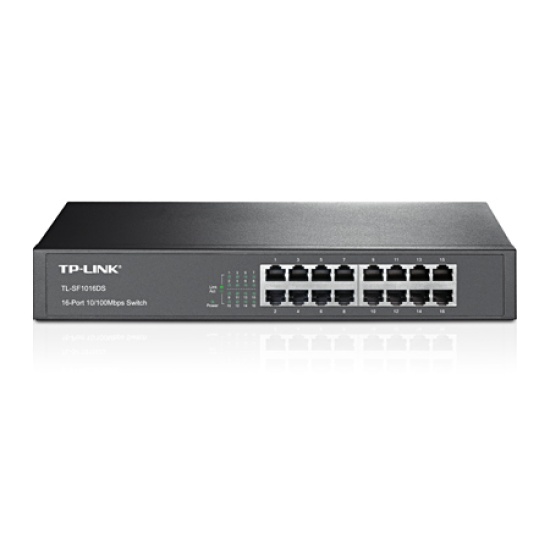 TP-Link TL-SF1016DS Fast Ethernet (10/100) Black Image