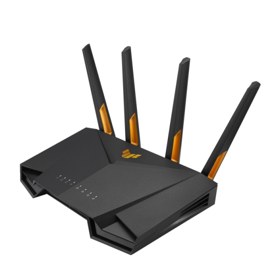 ASUS TUF Gaming AX3000 V2 wireless router Gigabit Ethernet Dual-band (2.4 GHz / 5 GHz) Black, Orange Image