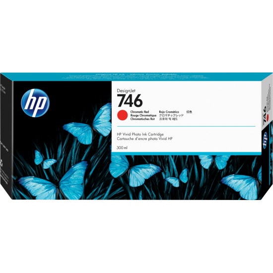 HP 746 300-ml Chromatic Red DesignJet Ink Cartridge Image