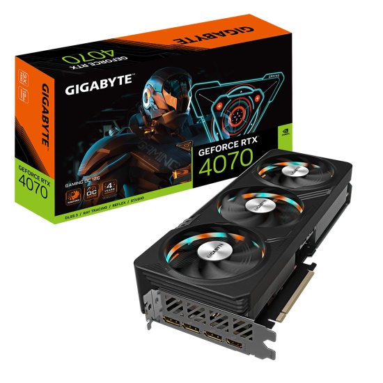 Gigabyte GV-N4070GAMING OC-12GD graphics card NVIDIA GeForce RTX 4070 12 GB GDDR6X Image