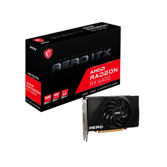 MSI Radeon RX 6400 AERO ITX 4G AMD 4 GB GDDR6 Image