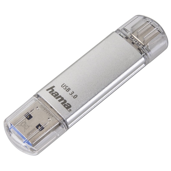 Hama C-Laeta USB flash drive 32 GB USB Type-A / USB Type-C 3.2 Gen 1 (3.1 Gen 1) Silver Image