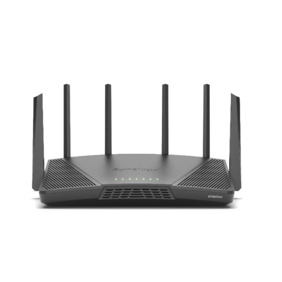 Synology RT6600ax Router WiFi6 1xWAN 3xGbE 1x2.5Gb wireless router Tri-band (2.4 GHz / 5 GHz / 5 GHz) Black Image