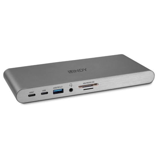 Lindy DST-Pro 5K Wired USB 3.2 Gen 1 (3.1 Gen 1) Type-C Silver Image