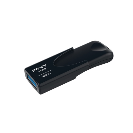 PNY Attache 4 USB flash drive 512 GB USB Type-A 3.2 Gen 1 (3.1 Gen 1) Black Image