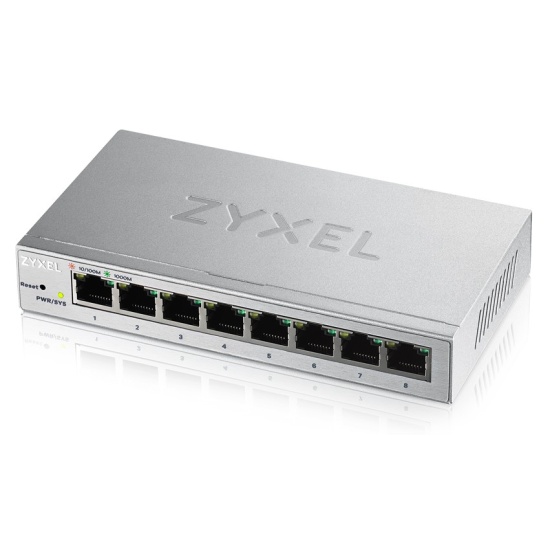 Zyxel GS1200-8 Managed Gigabit Ethernet (10/100/1000) Silver Image