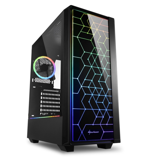 Sharkoon RGB LIT 100 Midi Tower Black Image