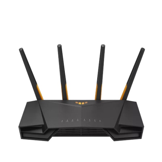 ASUS TUF Gaming AX3000 V2 wireless router Gigabit Ethernet Dual-band (2.4 GHz / 5 GHz) Black, Orange Image