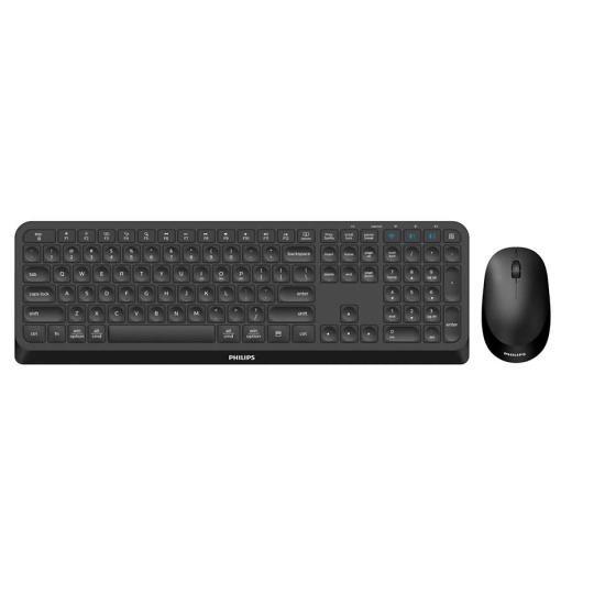 Philips 4000 series SPT6407B/31 keyboard Mouse included RF Wireless + Bluetooth QWERTY English Black Image