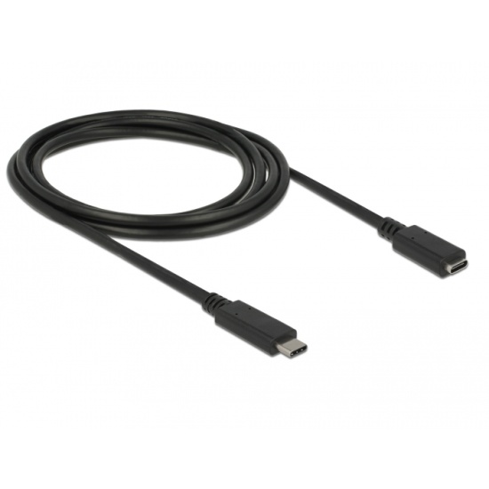 DeLOCK SuperSpeed USB USB cable 2 m USB 3.2 Gen 1 (3.1 Gen 1) USB C Black Image