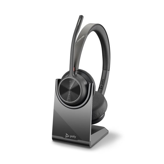 POLY Voyager 4320 UC Headset Wireless Head-band Office/Call center USB Type-A Bluetooth Charging stand Black Image