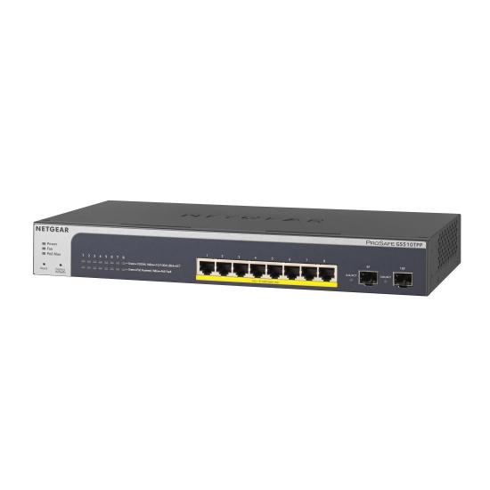 NETGEAR GS510TPP Managed L2/L3/L4 Gigabit Ethernet (10/100/1000) Power over Ethernet (PoE) Black Image