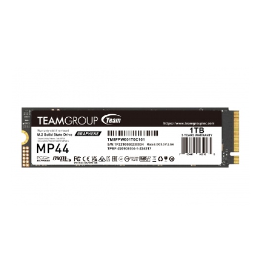 Team Group MP44L TM8FPW001T0C101 internal solid state drive M.2 1 TB PCI Express 4.0 NVMe Image