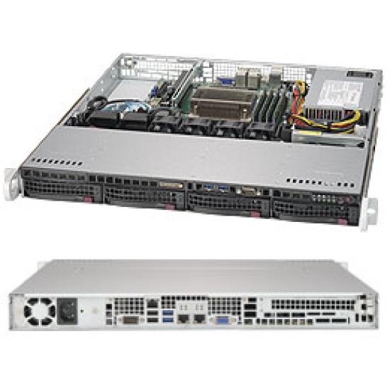 Supermicro SuperChassis 813MFTQC-350CB2 Rack Black 350 W Image