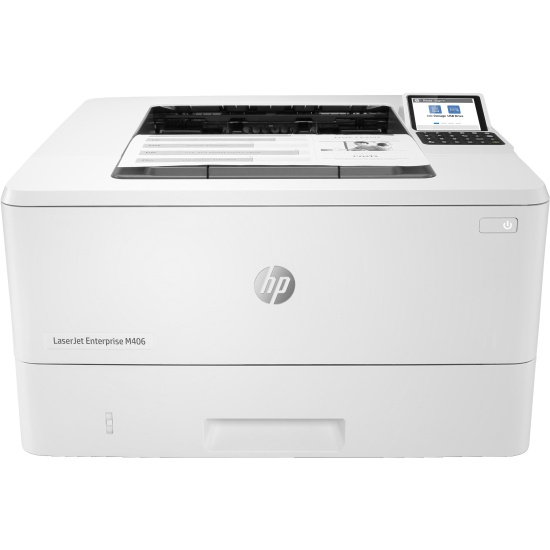 HP LaserJet Enterprise M406dn, Black and white, Printer for Business, Print, Compact Size; Strong Security; Two-sided printing; Energy Efficient; Front-facing USB printing Image