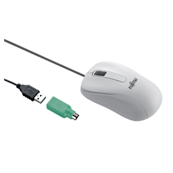 Fujitsu M530 mouse Ambidextrous USB Type-A + PS/2 Laser 1200 DPI Image