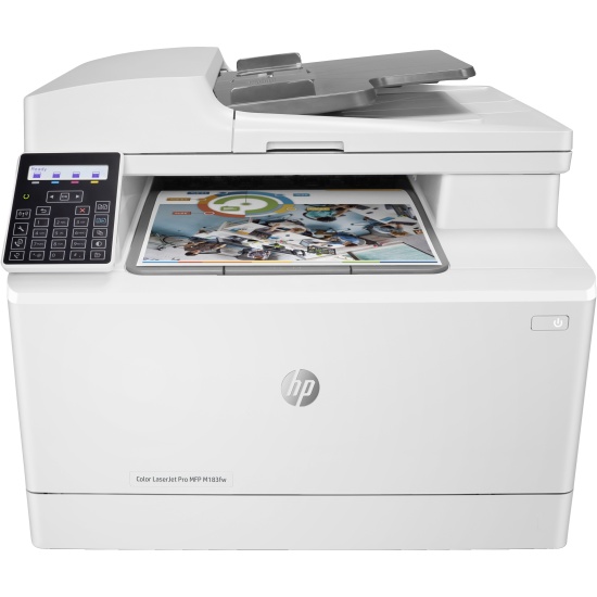 HP Color LaserJet Pro MFP M183fw, Print, Copy, Scan, Fax, 35-sheet ADF; Energy Efficient; Strong Security; Dualband Wi-Fi Image