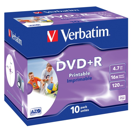 Verbatim DVD+R Wide Inkjet Printable ID Brand Image