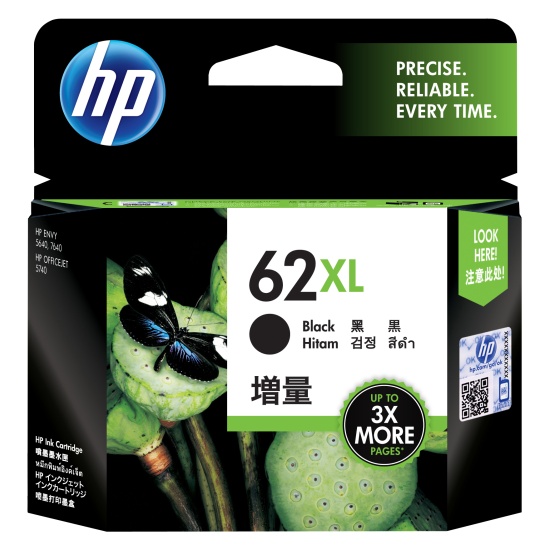 HP 62XL High Yield Black Original Ink Cartridge Image