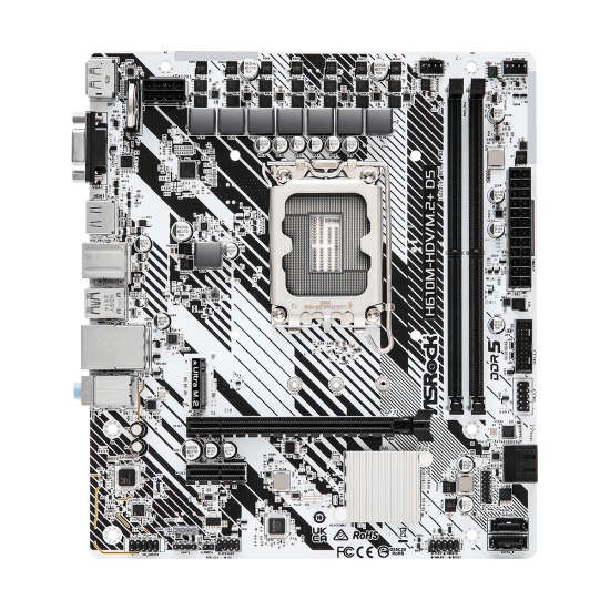 Asrock H610M-HDV/M.2+ D5 Intel H610 LGA 1700 micro ATX Image