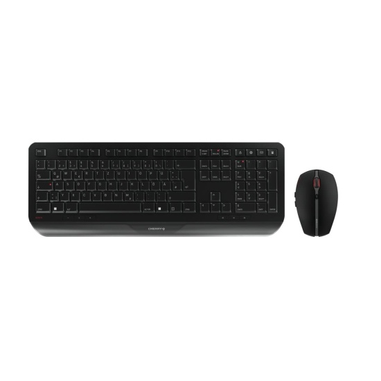 CHERRY Desktop GENTIX [DE] WL black Deutschland keyboard Mouse included RF Wireless Image