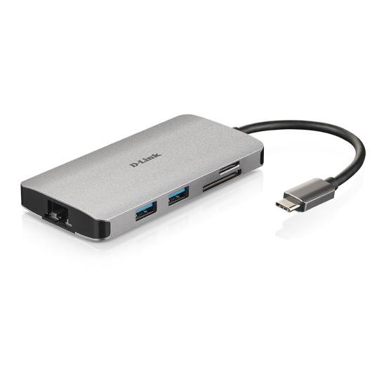 D-Link DUB-M810 laptop dock/port replicator Wired USB 3.2 Gen 1 (3.1 Gen 1) Type-C Silver Image