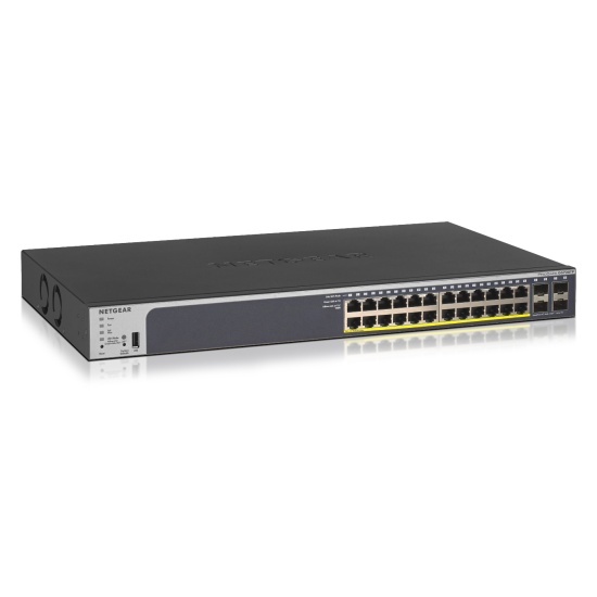 NETGEAR GS728TP Managed L2/L3/L4 Gigabit Ethernet (10/100/1000) Power over Ethernet (PoE) 1U Black Image