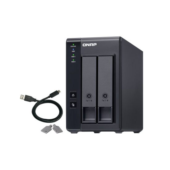 QNAP TR-002 storage drive enclosure HDD/SSD enclosure Black 2.5/3.5