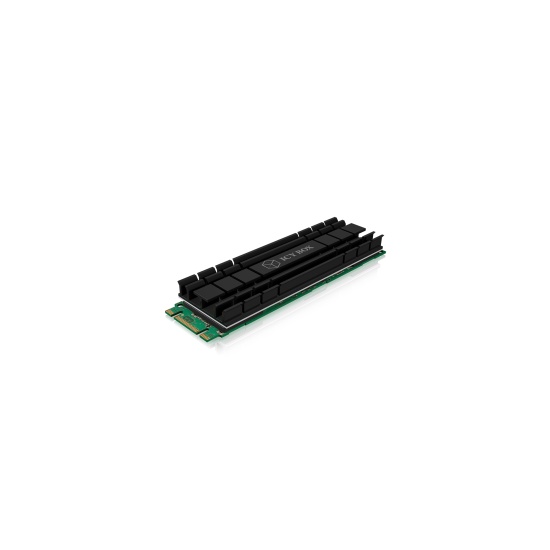 ICY BOX IB-M2HS-701 Solid-state drive Heatsink/Radiatior Black 1 pc(s) Image