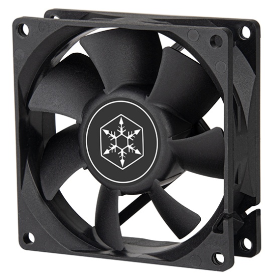 Silverstone FN80 Computer case Fan 8 cm Black 1 pc(s) Image