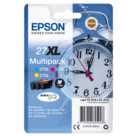 Epson Alarm clock Multipack 3-colour 27XL DURABrite Ultra Ink Image