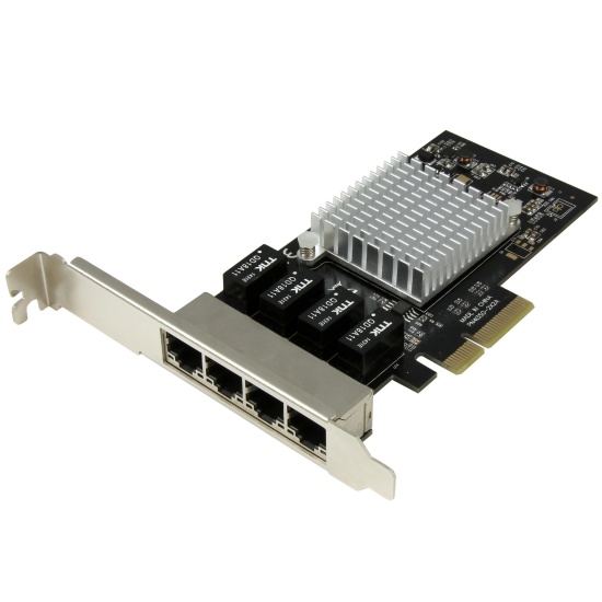 StarTech.com 4-Port Gigabit Ethernet Network Card - PCI Express, Intel I350 NIC Image