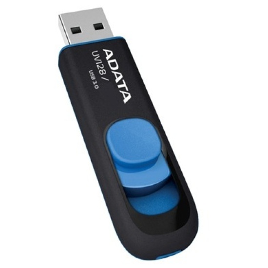 ADATA 64GB DashDrive UV128 USB flash drive USB Type-A 3.2 Gen 1 (3.1 Gen 1) Black, Blue Image