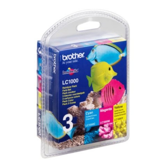 Brother LC-1000 C/M/Y ink cartridge 3 pc(s) Original Cyan, Magenta, Yellow Image