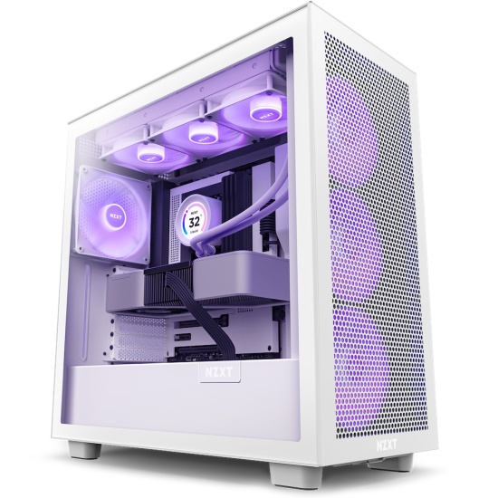 NZXT H7 Flow RGB Midi Tower White Image