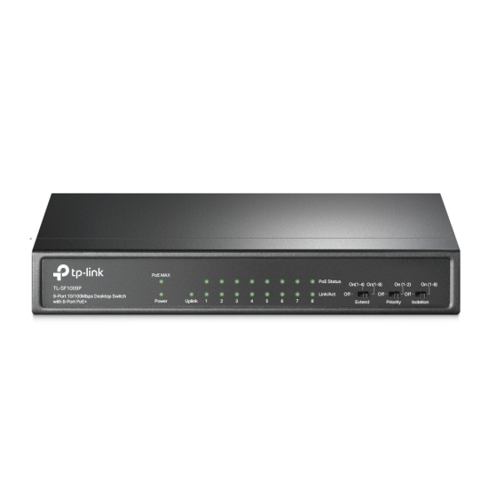 TP-Link 9-Port 10/100Mbps Desktop Switch with 8-Port PoE+ Image