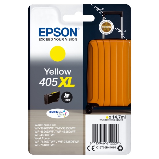 Epson 405XL DURABrite Ultra Ink ink cartridge 1 pc(s) Original High (XL) Yield Yellow Image