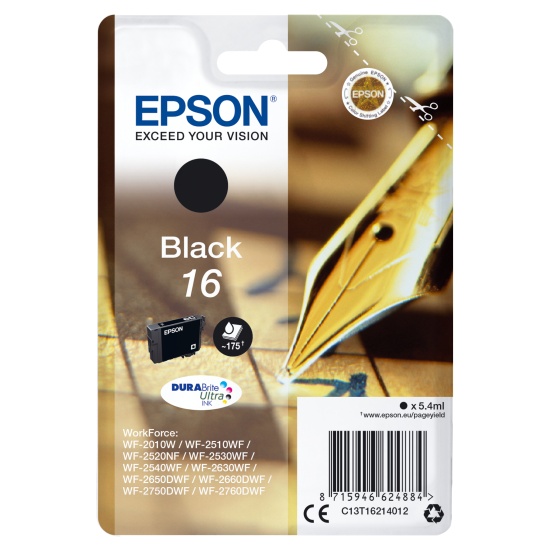 Epson Pen and crossword Singlepack Black 16 DURABrite Ultra Ink Image