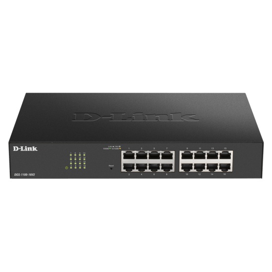 D-Link DGS-1100-16V2 network switch Managed L2 Gigabit Ethernet (10/100/1000) Black Image