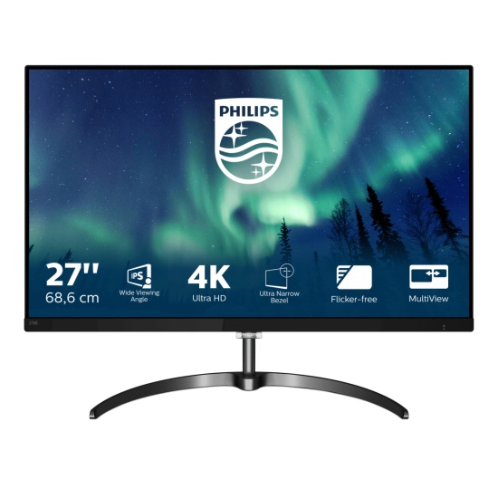 Philips E Line 4K Ultra HD LCD monitor 276E8VJSB/00 Image