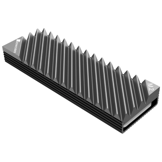 Jonsbo M.2-3 GREY computer cooling system Solid-state drive Heatsink/Radiatior Black, Grey 1 pc(s) Image